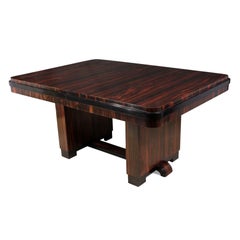Art Deco Dining Table in Macassar Ebony