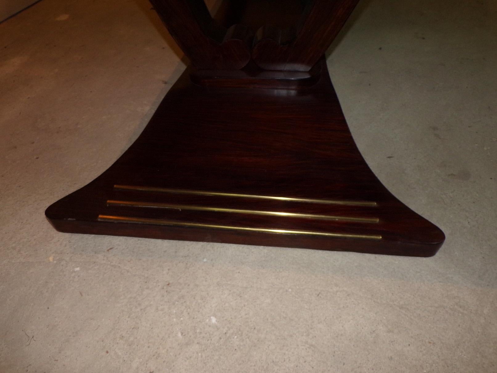 Art Deco Dining Table in Macassar Ebony Wood, circa 1930 For Sale 2