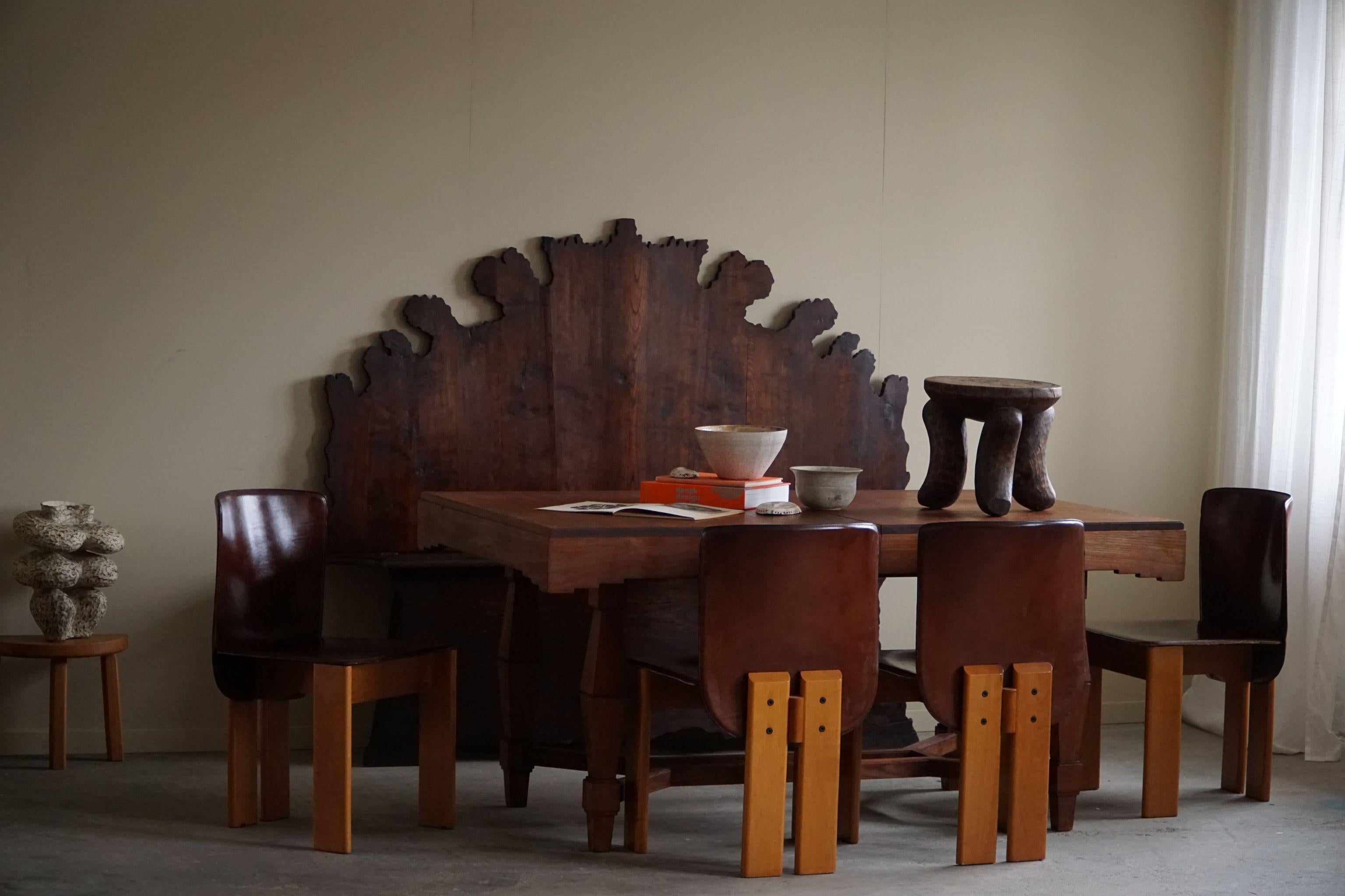 Art Deco Dining Table in Teak, with Butterfly Leaf, Danish Cabinetmaker, 1940s For Sale 6