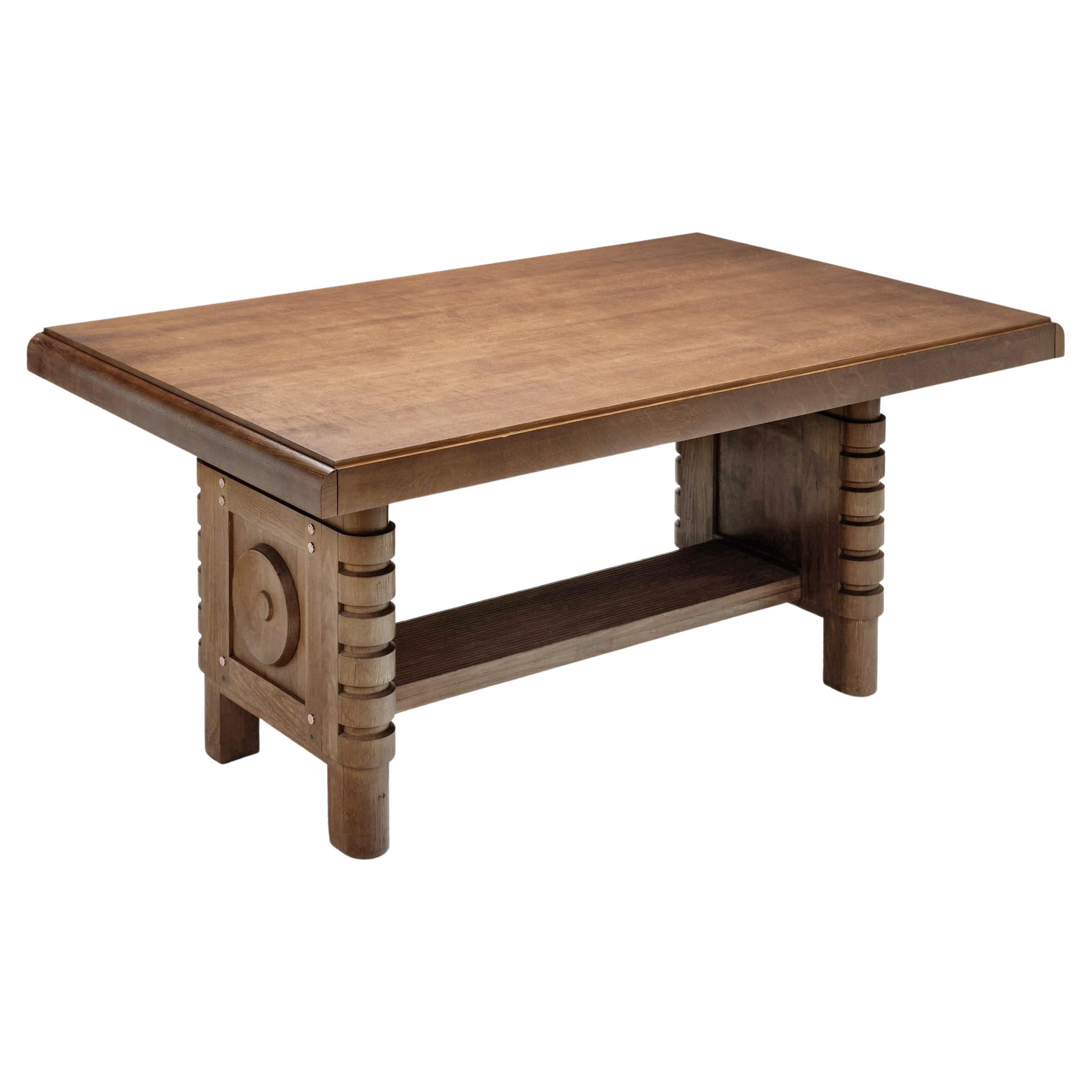 Art Deco Dining Table in the manner of Charles Dudouyt, France 1930s