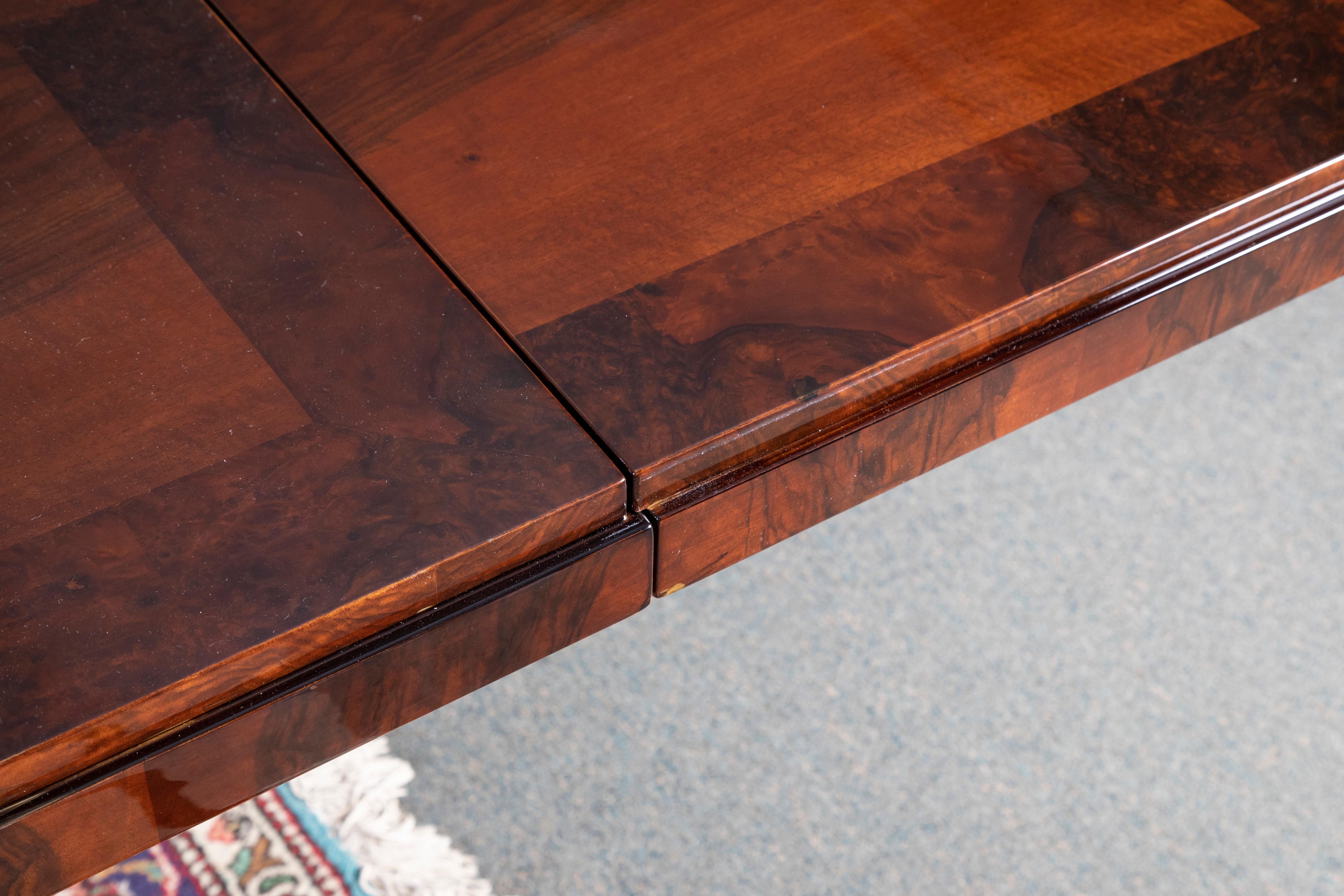 Art Deco Dining Table in Walnut from France 3