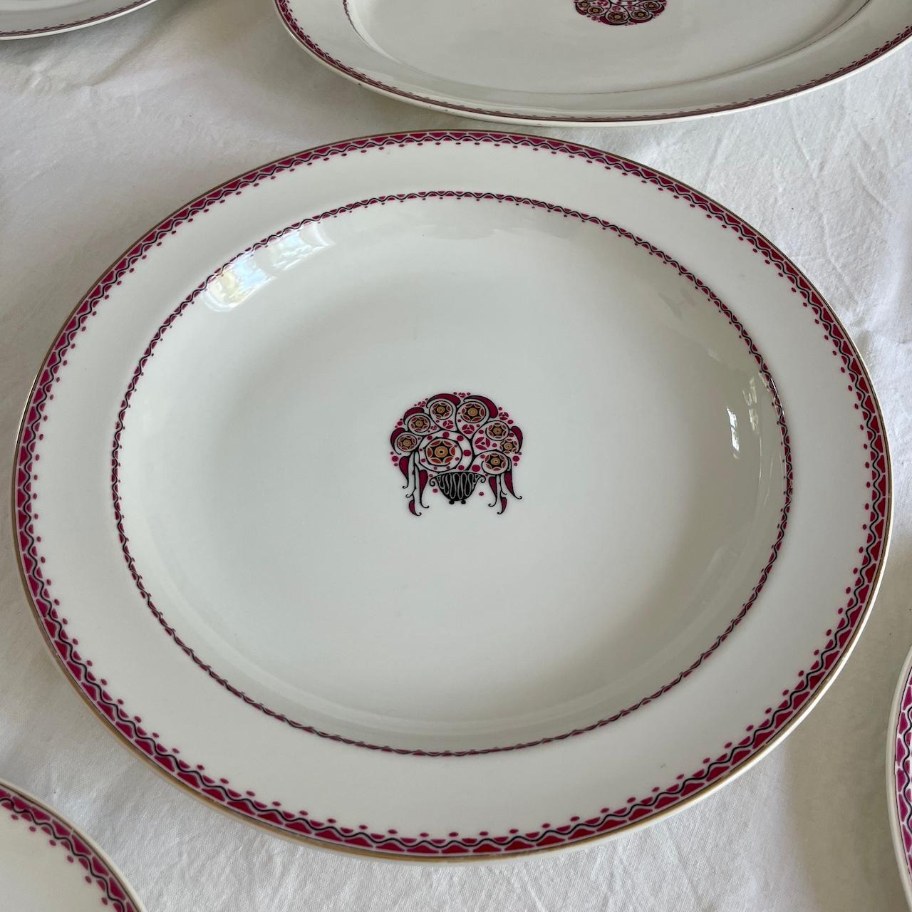 French Art Deco Dinner Service by Haviland Limoges, Circa 1925