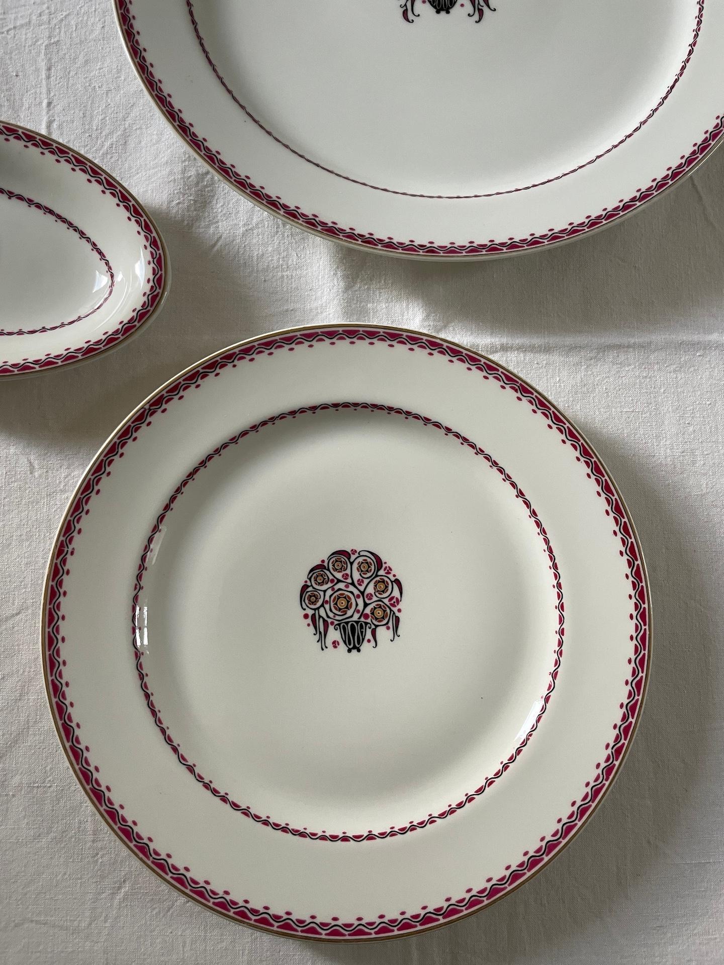 Early 20th Century Art Deco Dinner Service by Haviland Limoges, Circa 1925