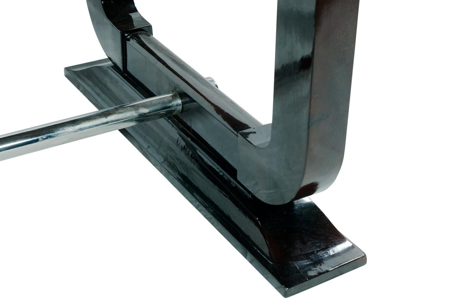 Varnished Art Deco Dinner Table extensible, 1930s For Sale