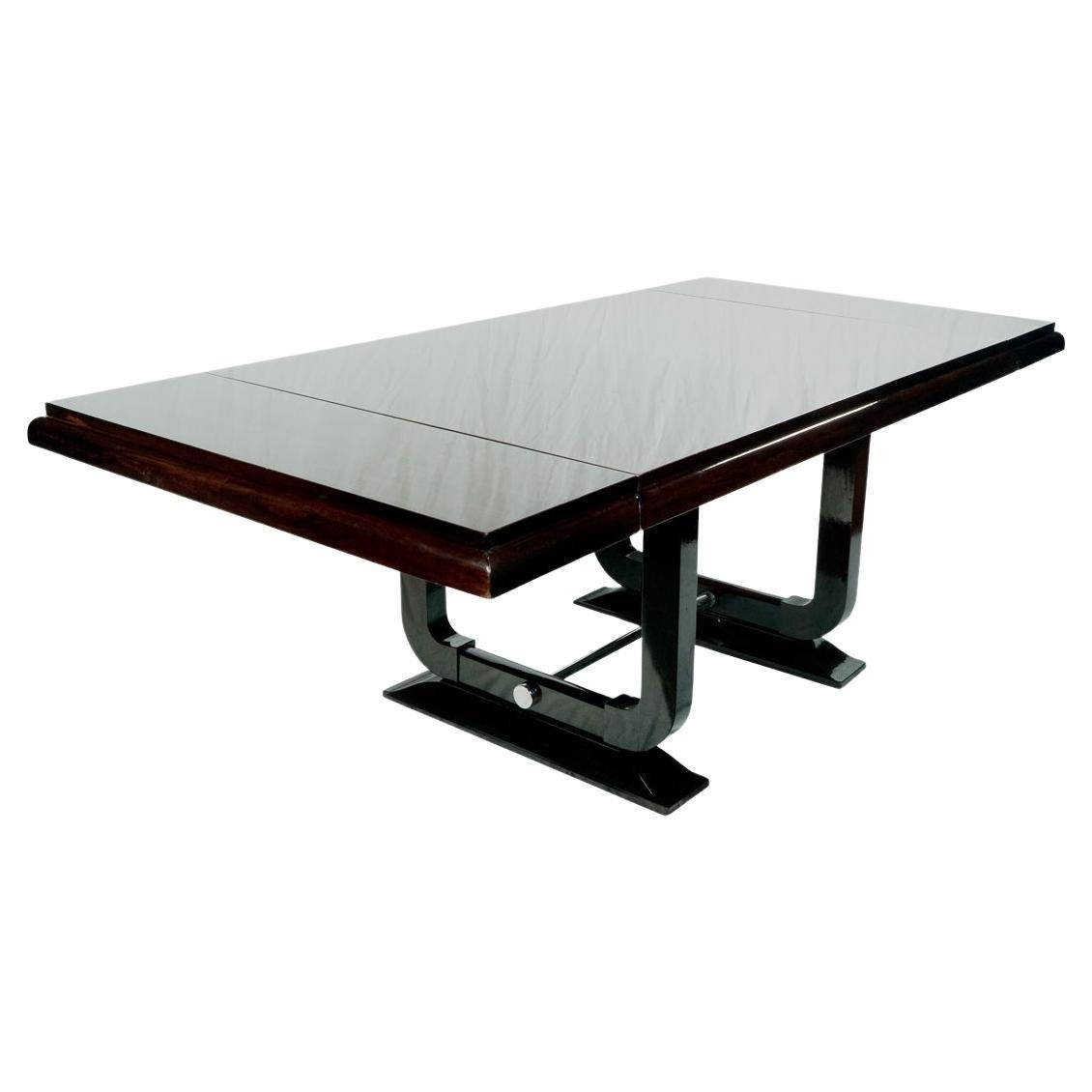 Table de salle à manger Art déco extensible, années 1930