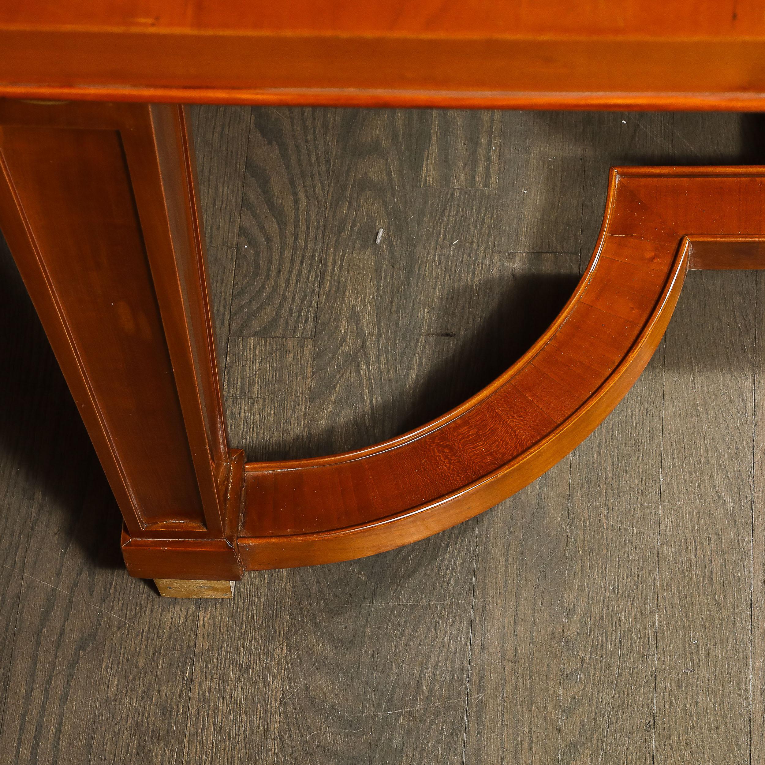 Art Deco Directoire Style Book-Matched Walnut Dining Table from L'Art De Vivre For Sale 13
