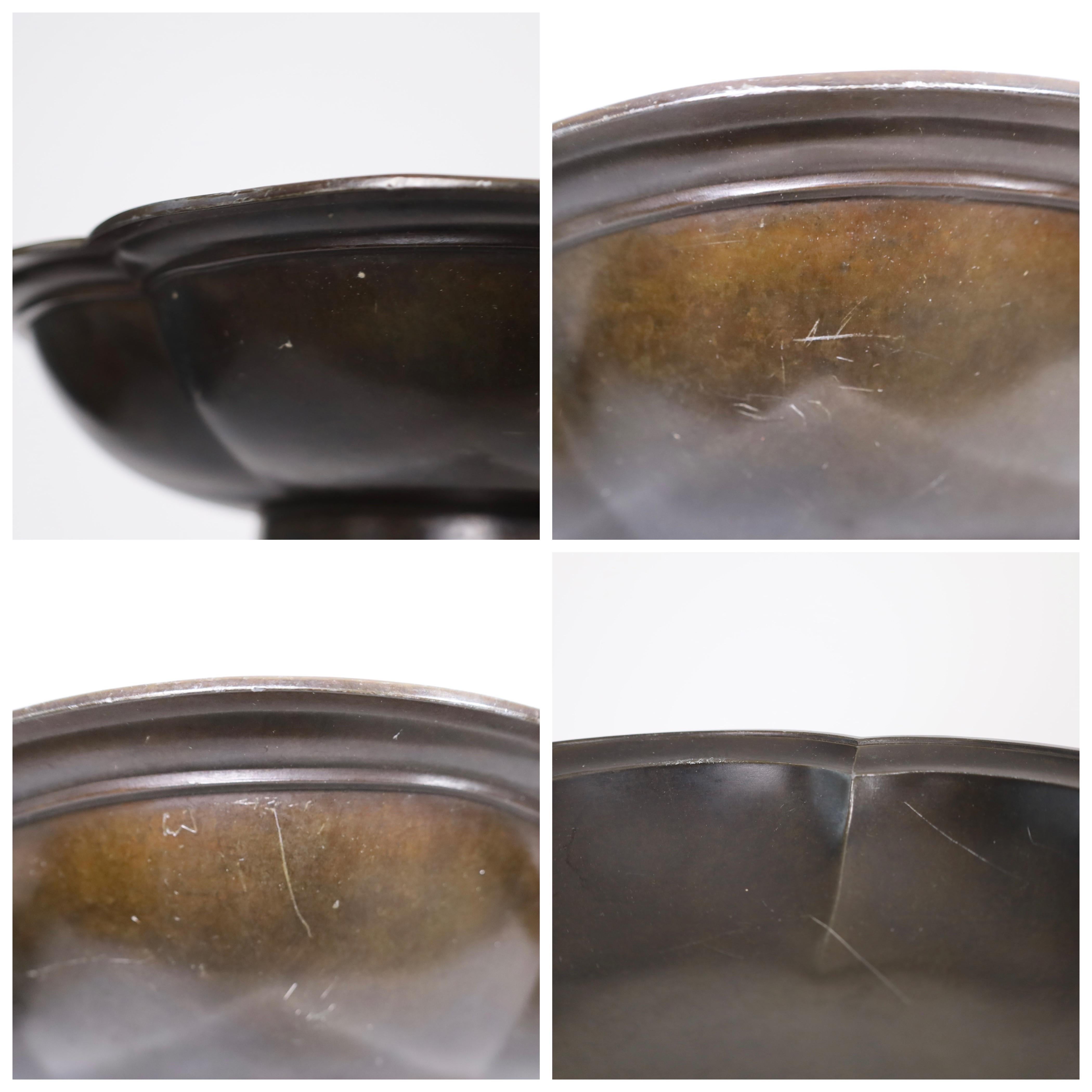 Art Deco Discometal Bowl by Just Andersen, 1930s, Denmark For Sale 4