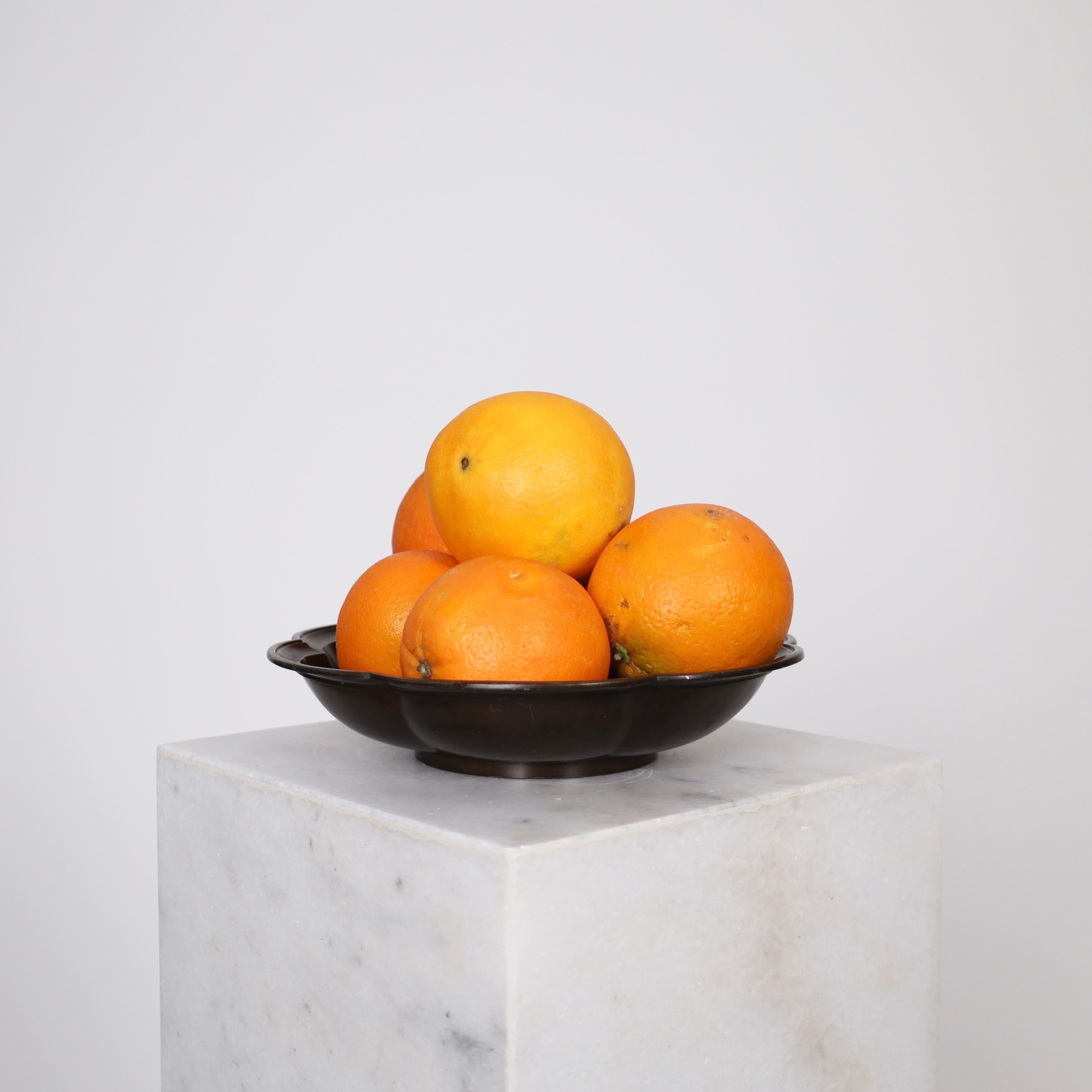 Art Deco Discometal Bowl by Just Andersen, 1930s, Denmark For Sale 5