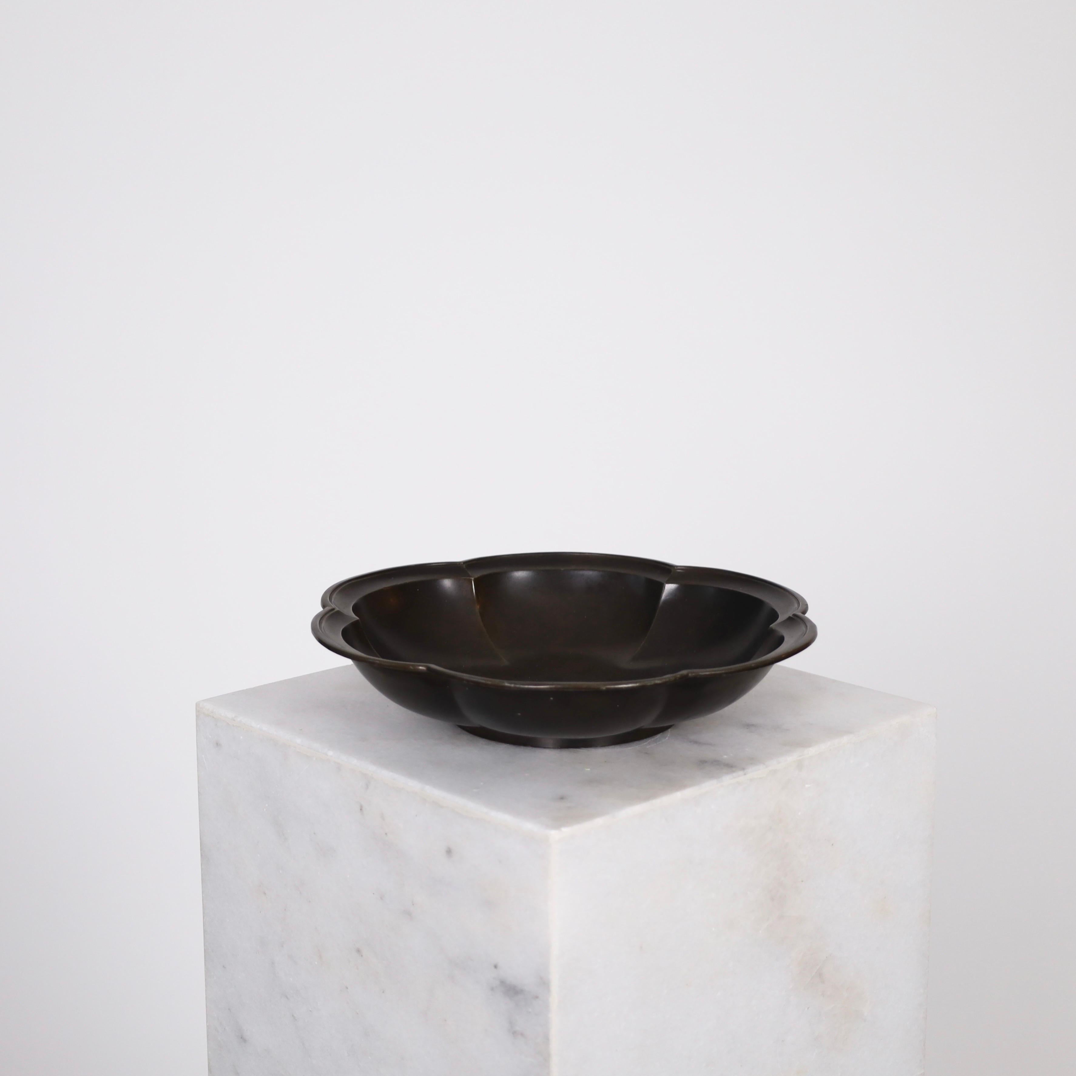 Danish Art Deco Discometal Bowl by Just Andersen, 1930s, Denmark For Sale