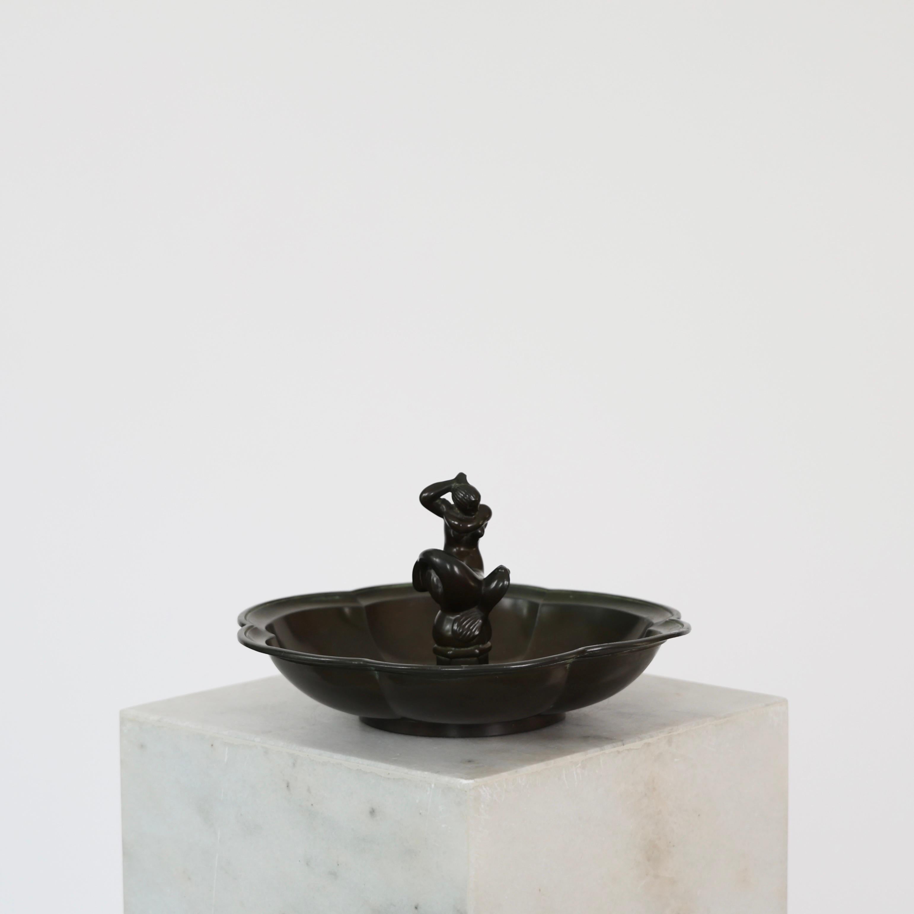 Discometal-Schale im Art déco-Stil von Just Andersen, 1930er Jahre, Dänemark (Dänisch) im Angebot