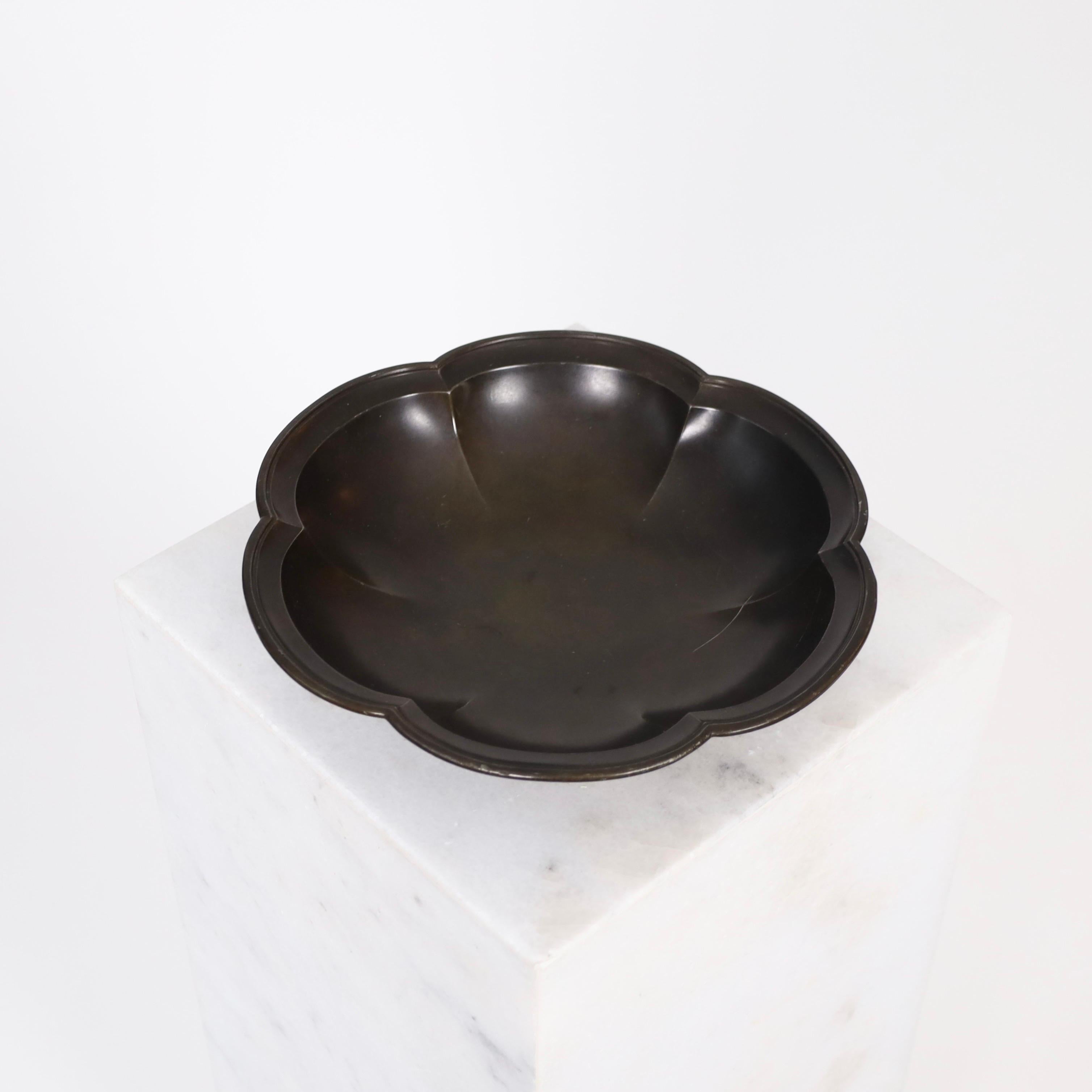 Mid-20th Century Art Deco Discometal Bowl by Just Andersen, 1930s, Denmark For Sale