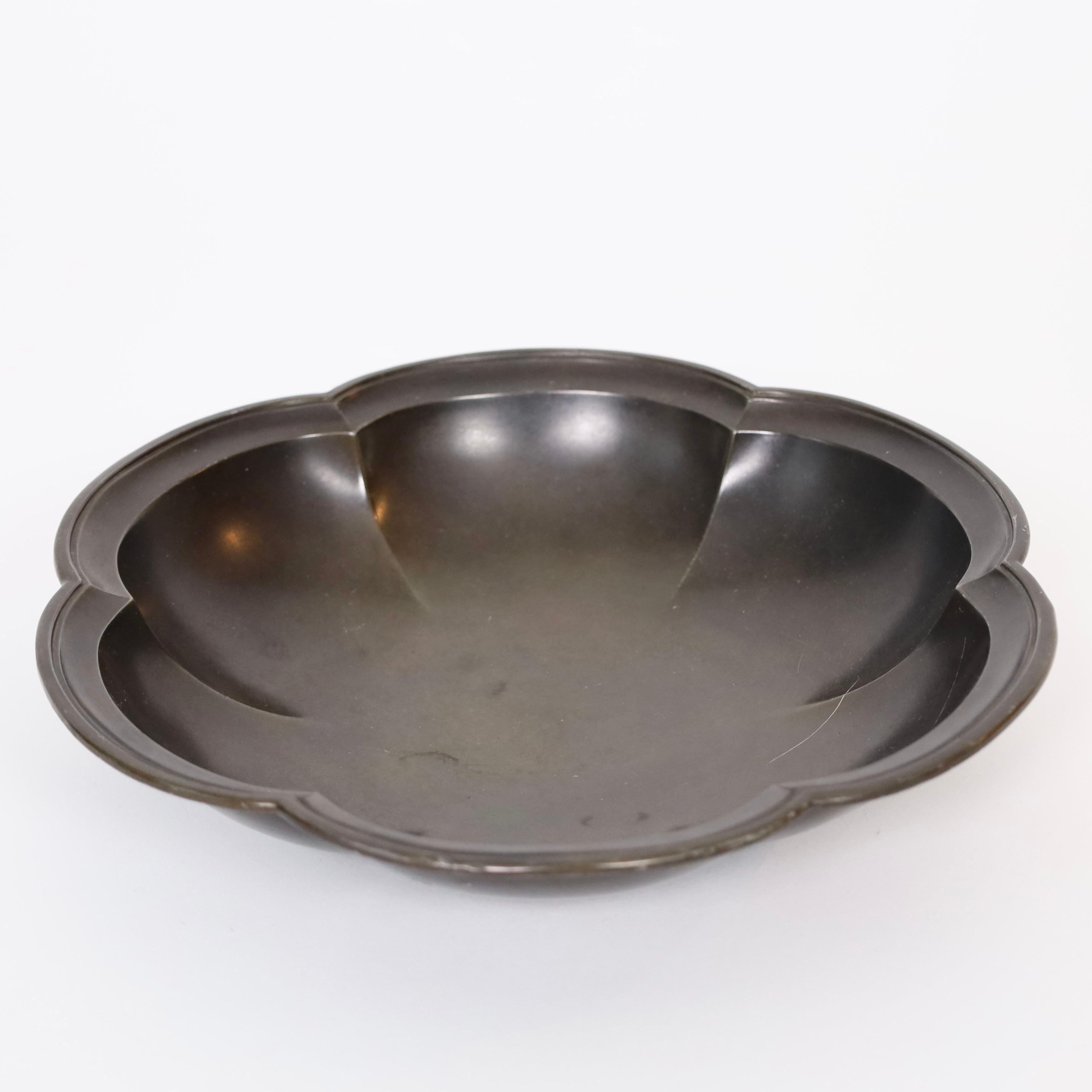 Art Deco Discometal Bowl by Just Andersen, 1930s, Denmark For Sale 1