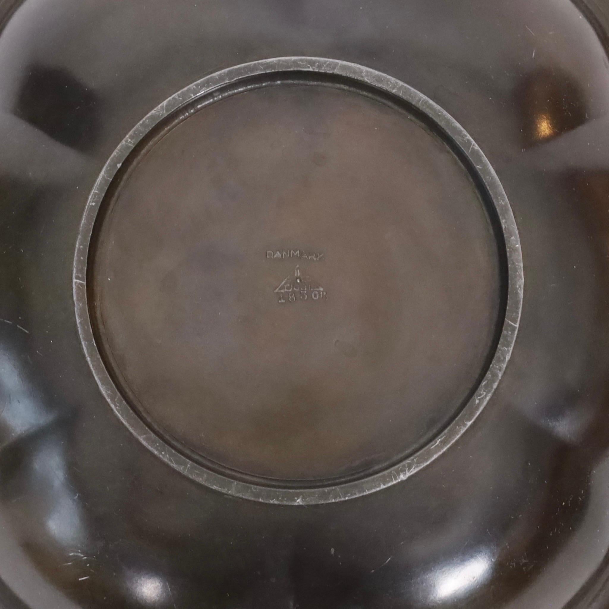Art Deco Discometal Bowl by Just Andersen, 1930s, Denmark For Sale 3