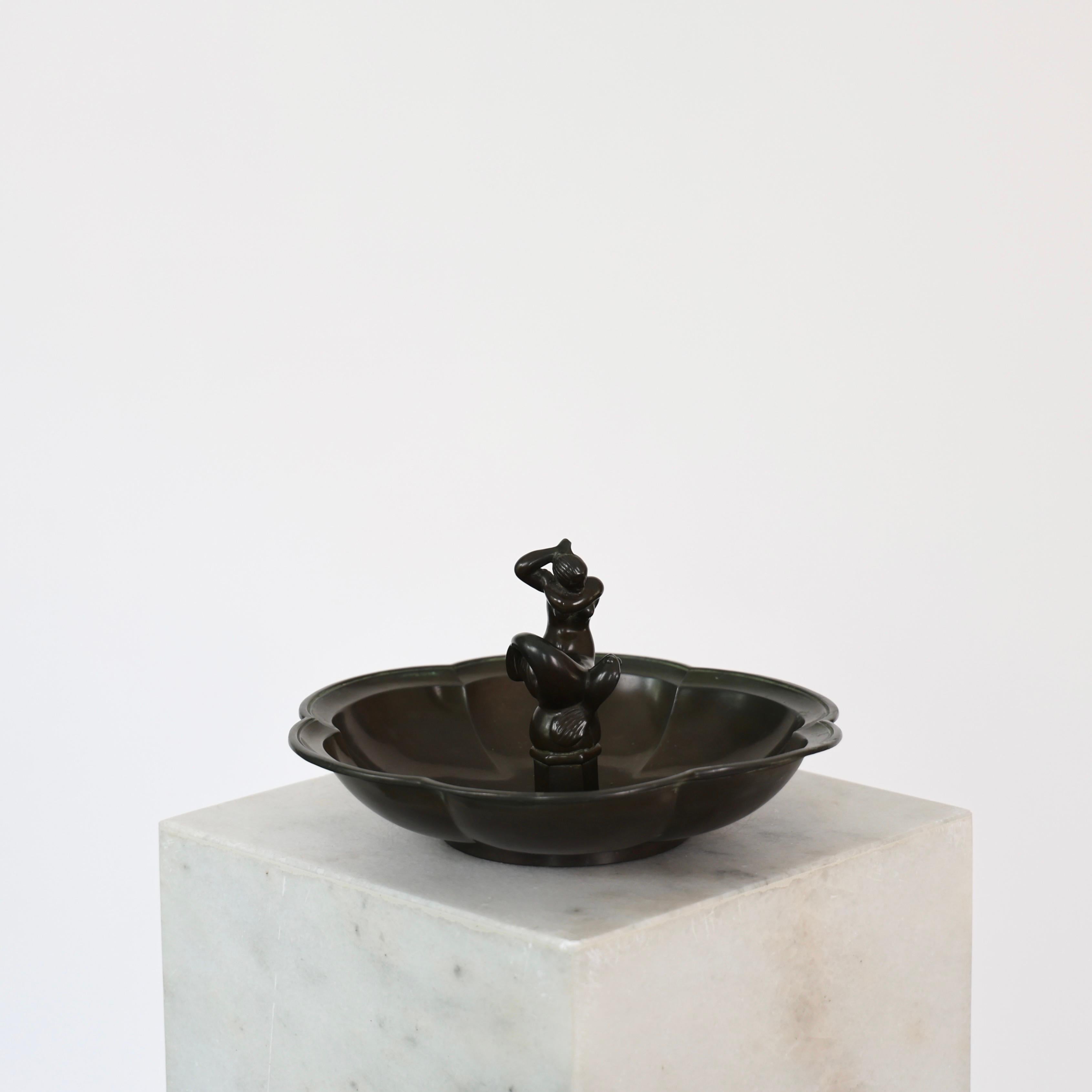 Discometal-Schale im Art déco-Stil von Just Andersen, 1930er Jahre, Dänemark im Angebot 3