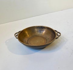 Art Deco Dish in Patinated Bronze by Ægte Ildfast, 1930s