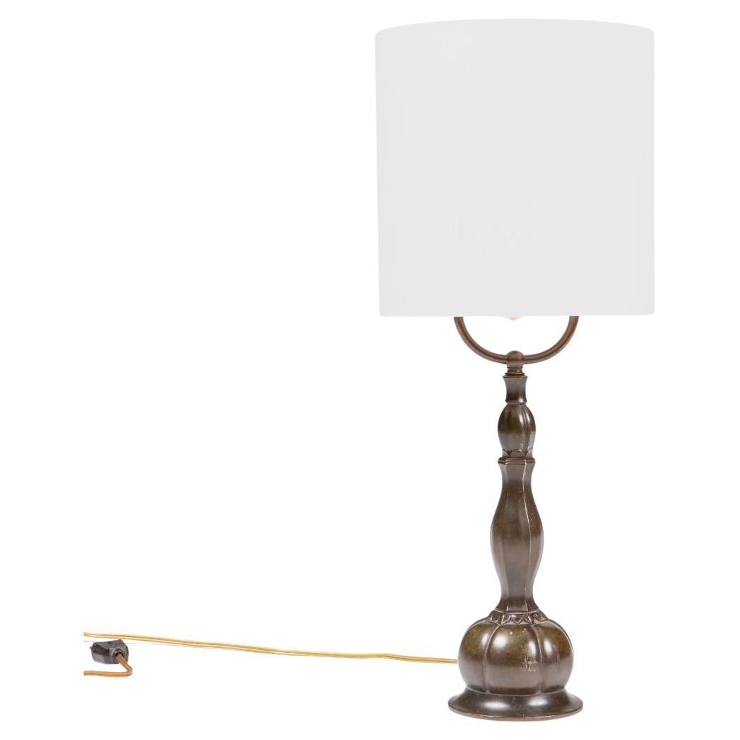 Art Deco Disko Tischlampe aus Metall von Just Andersen im Angebot