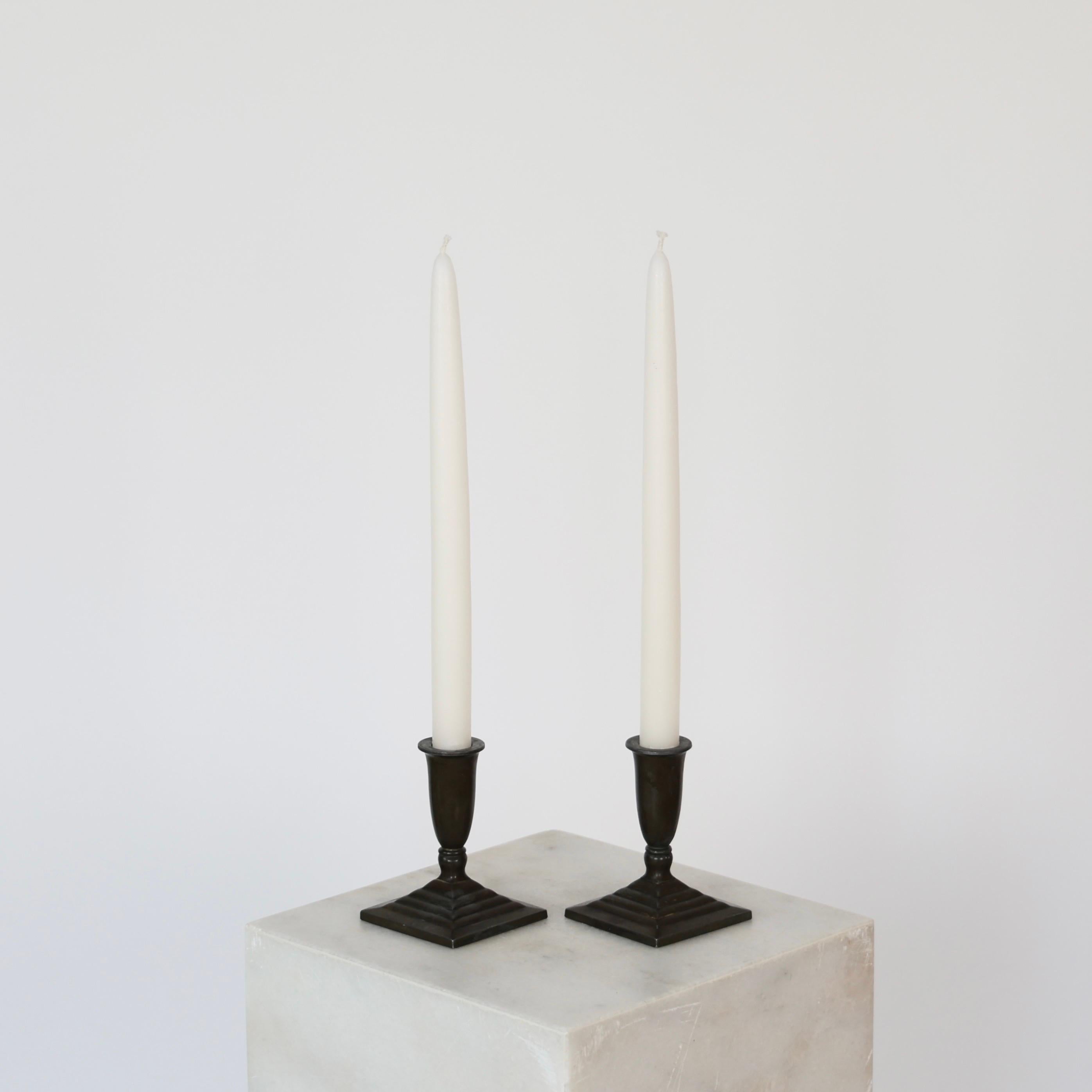 Portacandele Diskometal Art Deco di Just Andersen, anni '30, Danimarca in vendita 3