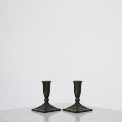 Portacandele Diskometal Art Deco di Just Andersen, anni '30, Danimarca