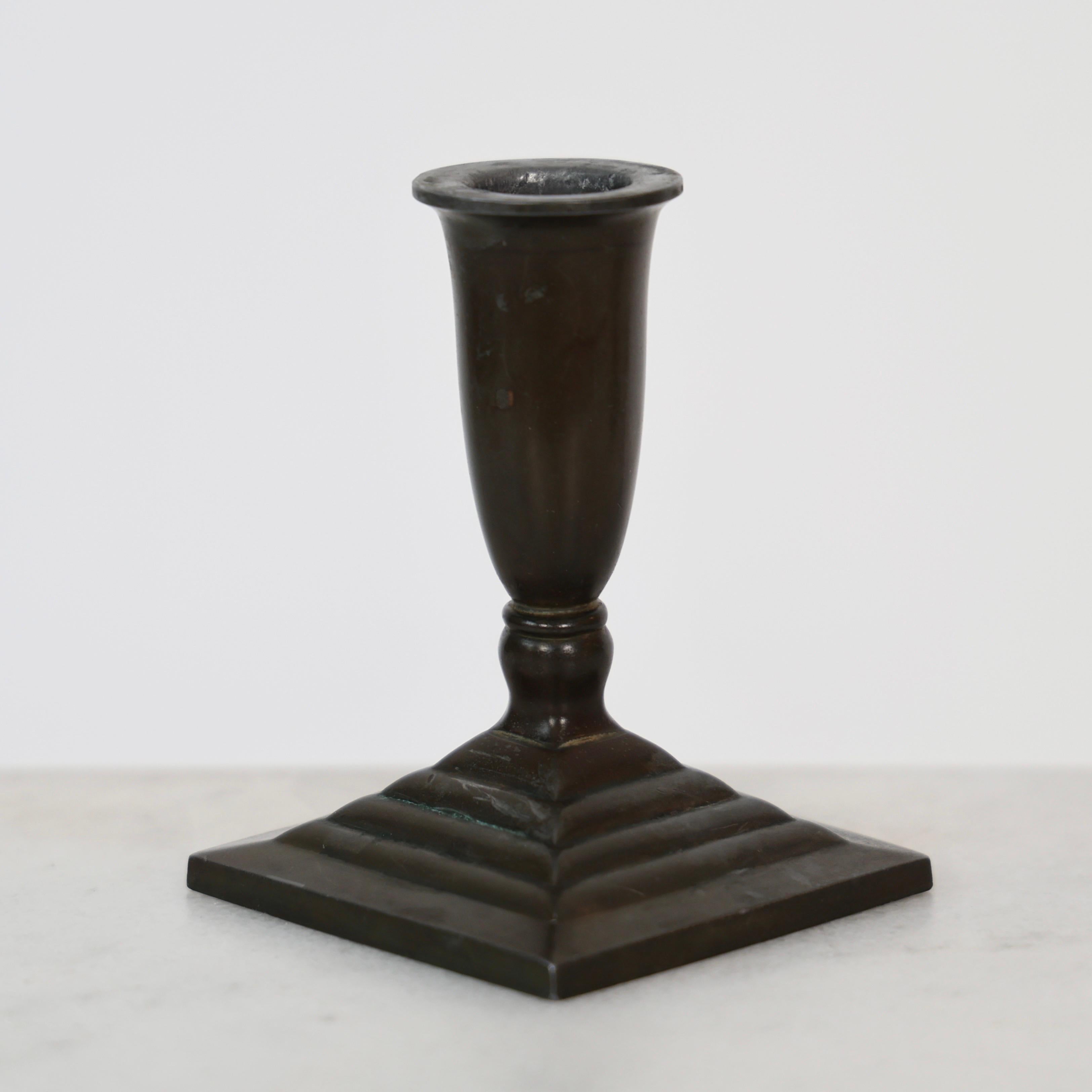 Portacandele Diskometal Art Deco di Just Andersen, anni '30, Danimarca in vendita 2