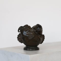 Art déco-Fischvase aus Diskometall im Art déco-Stil von Just Andersen, 1930er Jahre, Dänemark