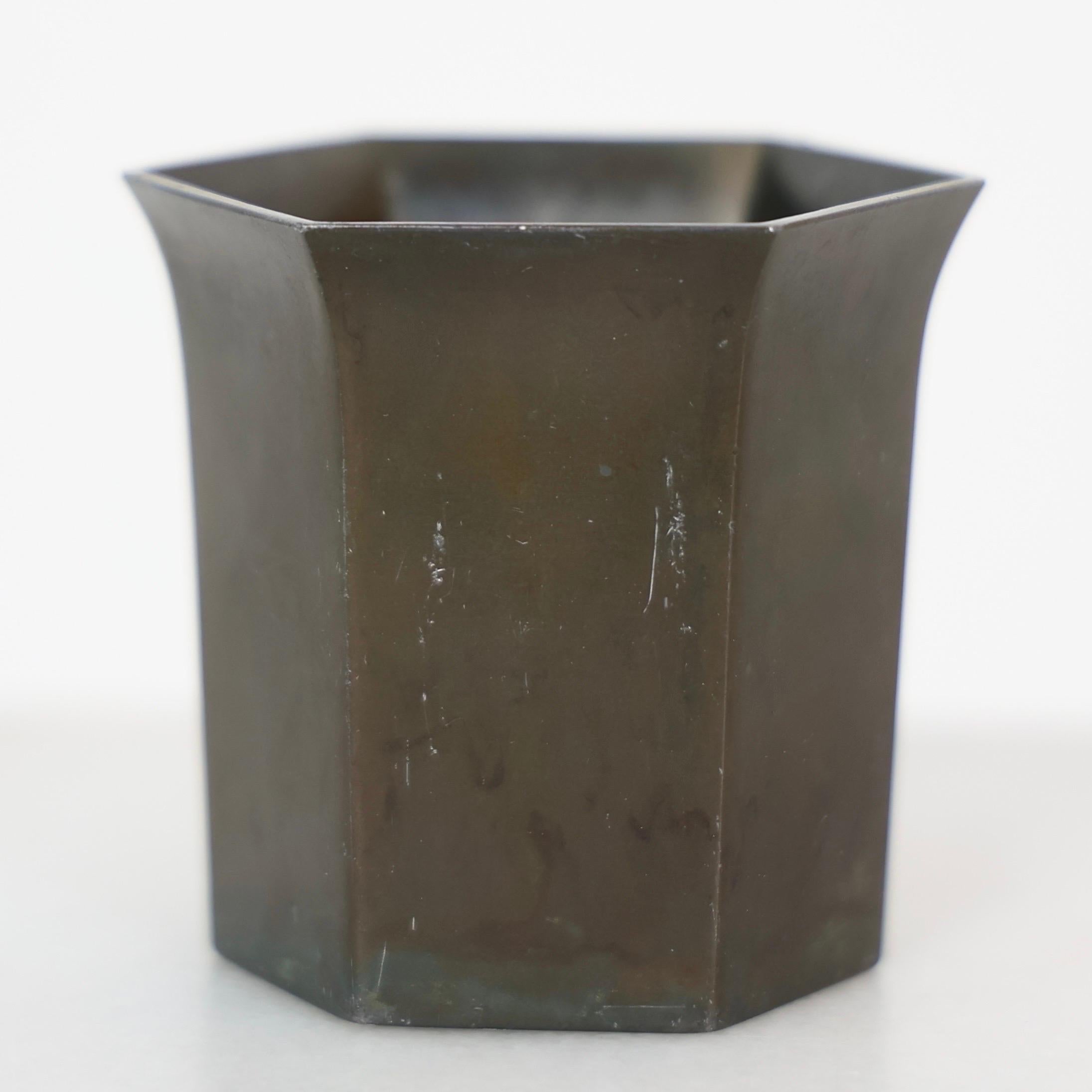 Art Deco Diskometal Goblets by Just Andersen, 1920s, Denmark in vendita 1