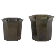 Art Deco Diskometal Goblets by Just Andersen, 1920s, Denmark