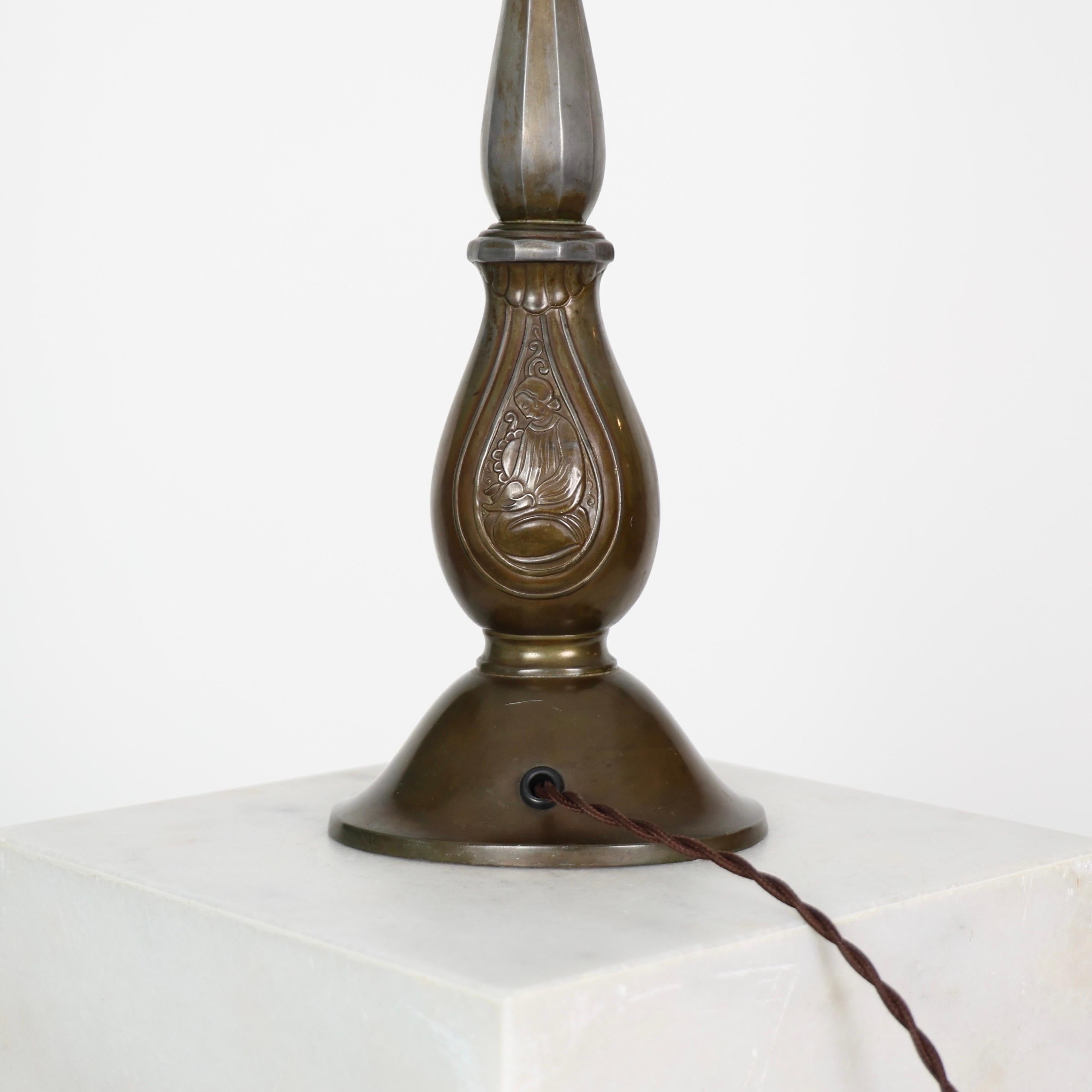 Lámparas de mesa Art Déco Diskometal Just Andersen, Años 20, Dinamarca en venta 4