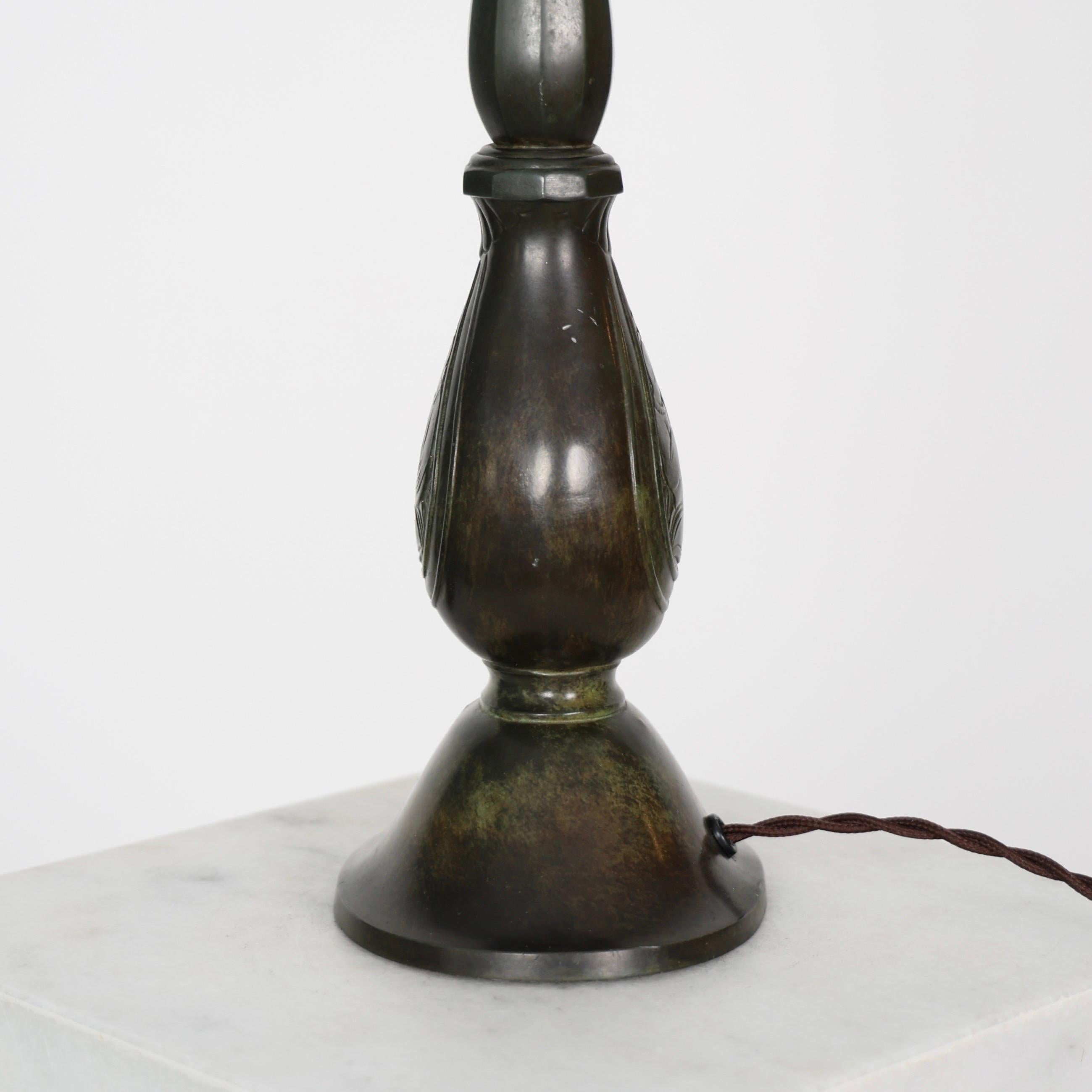 Lámparas de mesa Art Déco Diskometal Just Andersen, Años 20, Dinamarca en venta 5