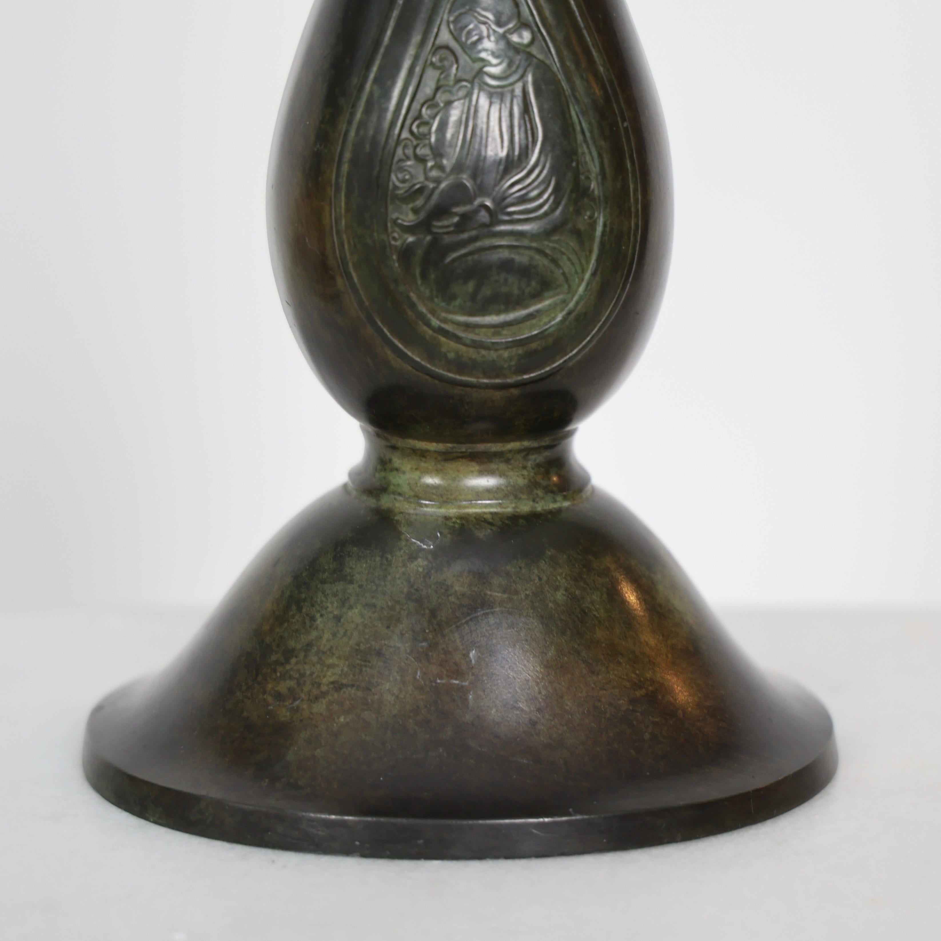 Lámparas de mesa Art Déco Diskometal Just Andersen, Años 20, Dinamarca en venta 6