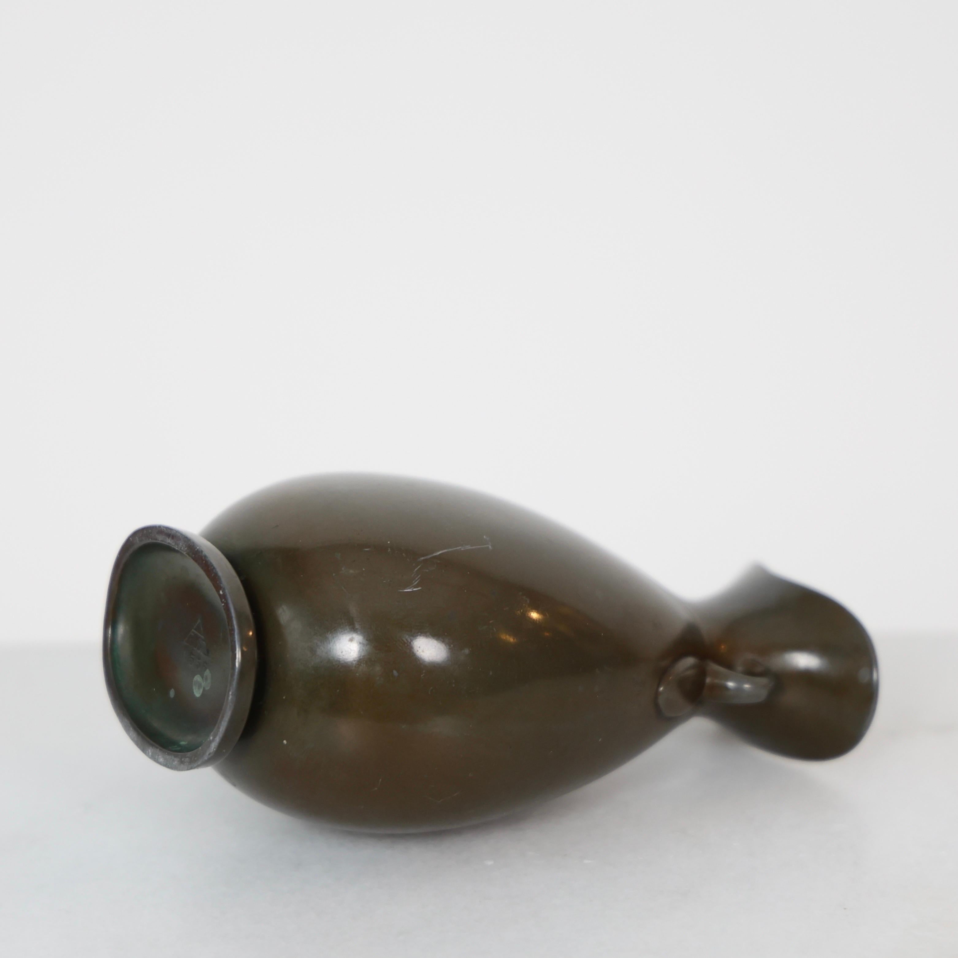 Art Deco Diskometal Vase by Just Andersen, 1920s, Denmark in vendita 2