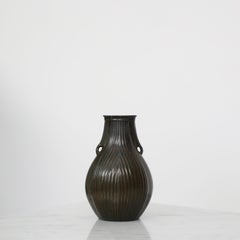 Art Deco Diskometal Vase by Just Andersen, 1930s, Denmark
