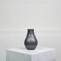 Jarrón Art Decó Diskometal de Just Andersen, década de 1930, Dinamarca
