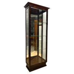 Art Deco Display Cabinet, 3-Sides Glass, Macassar Veneer, France, circa 1930