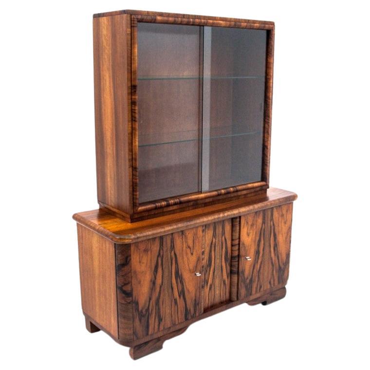 Art Deco display cabinet from the 1940s, Poland. After renovation.