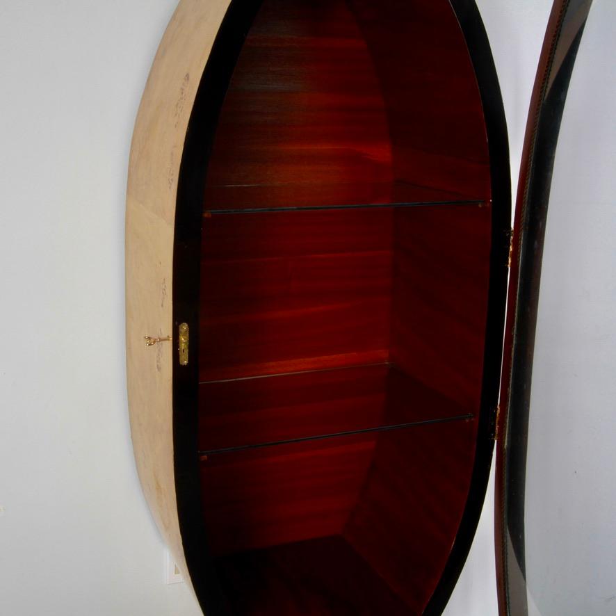 Art Deco Display Cabinet in Burl & Ebony 1