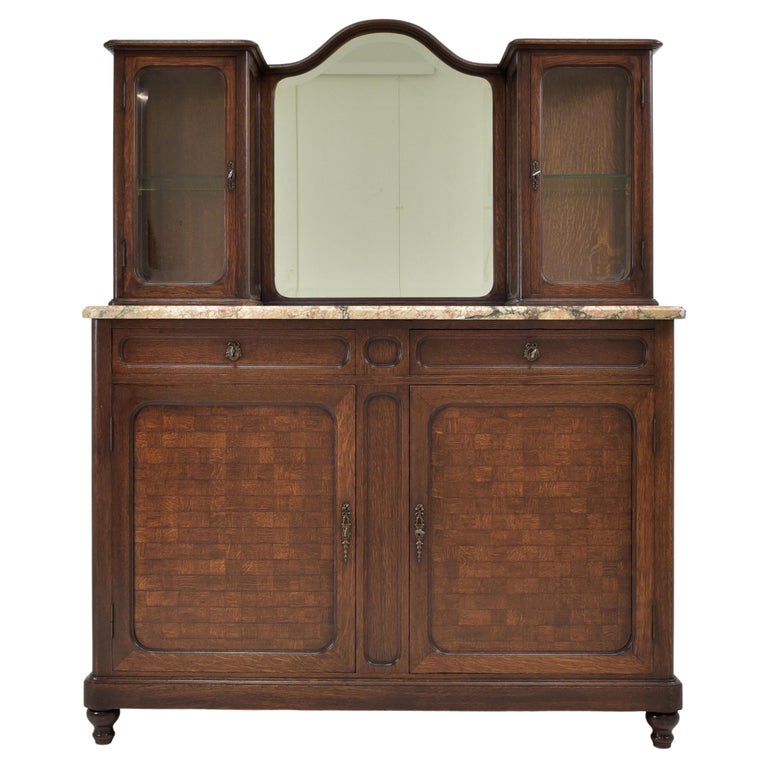 Art Deco Display / Sideboard Buffet in Oak, 1925 For Sale at