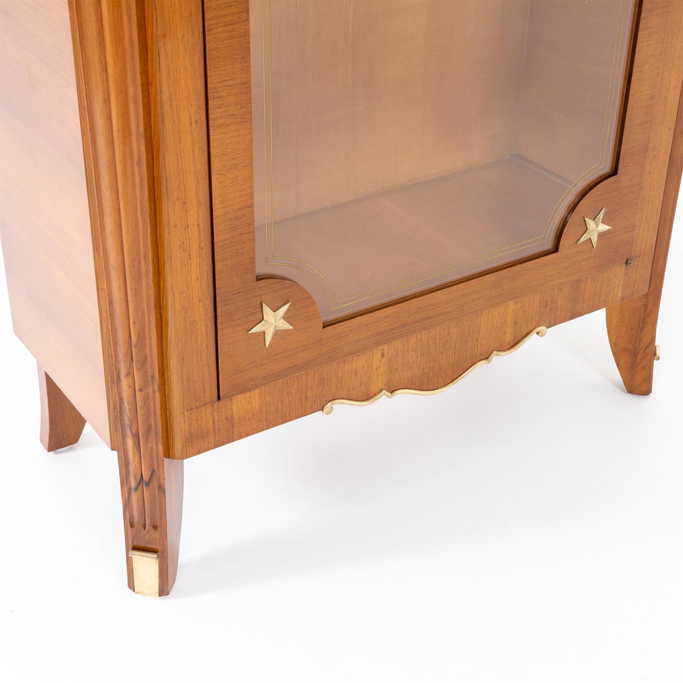 French Art Deco Display Case, Jules Leleu style, France, 1940s For Sale