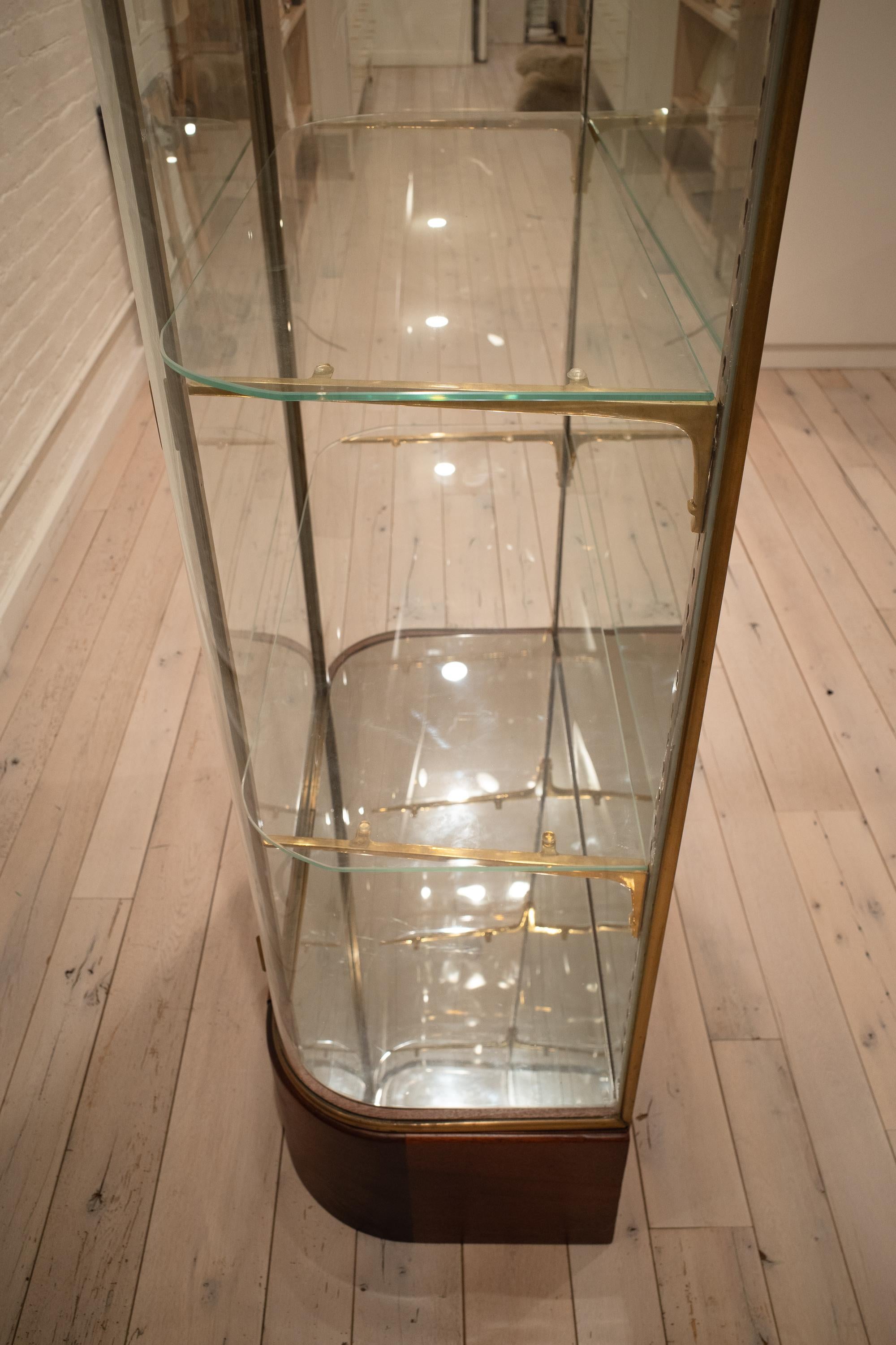 Art Deco Display Case with Curved Glass by Lena (Large) For Sale 2