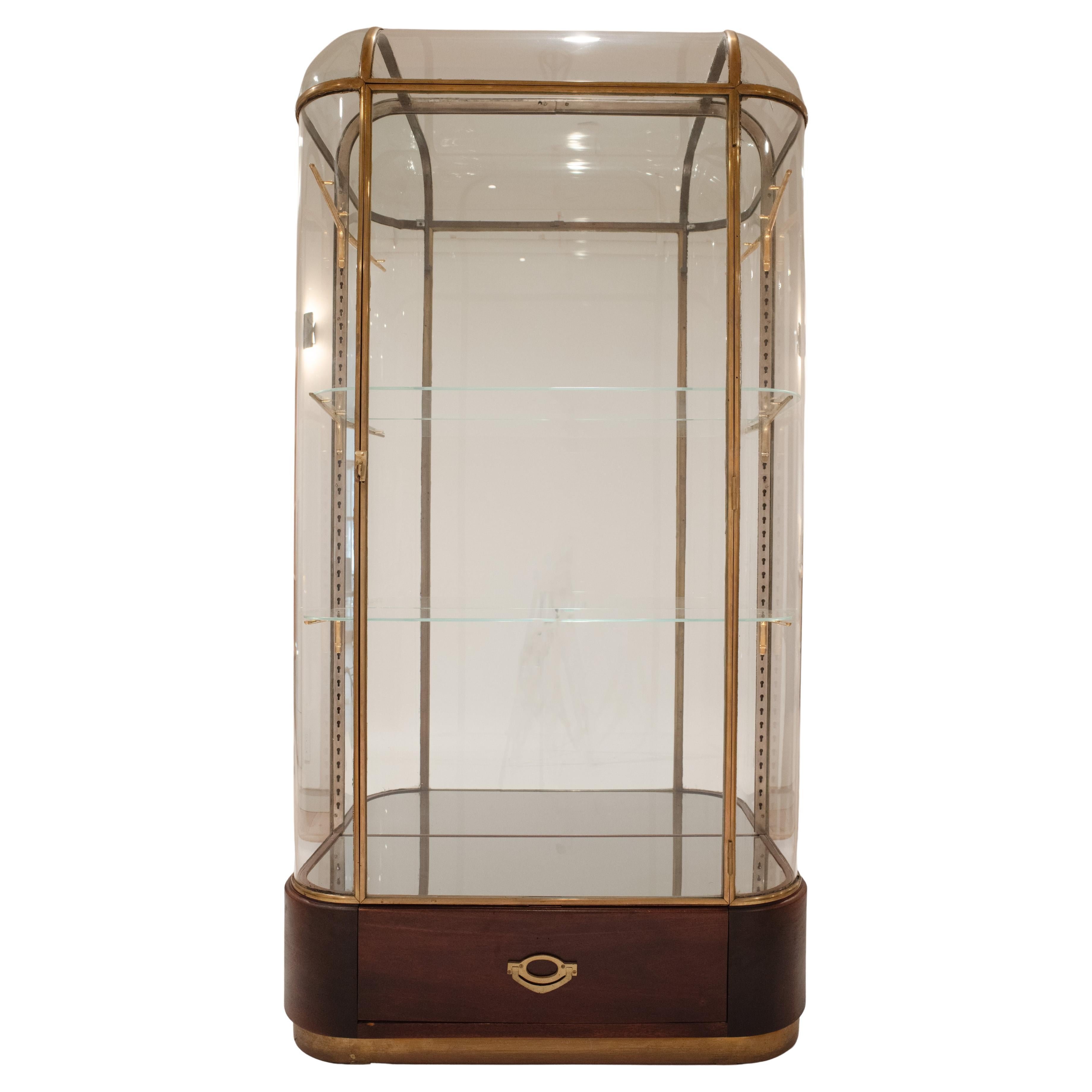 Art Deco Display Case with Curved Glass by Lena (Large)