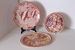 Art Deco Don Blanding Hawaiiana Serveware for Vernon Kilns, Collection of Three