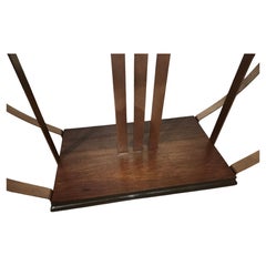 Art Deco Donald Deskey Game and Console Table in Mahogany w Cross Banded Apron