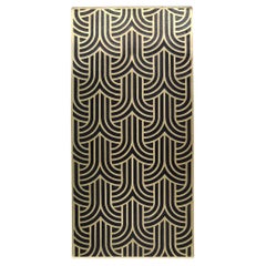Engraved brass door pull from Art Deco collection, 18.5 cm x 9 cm