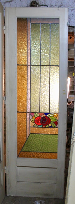 Art Deco Door w/ Stained Glass 27" x 86"