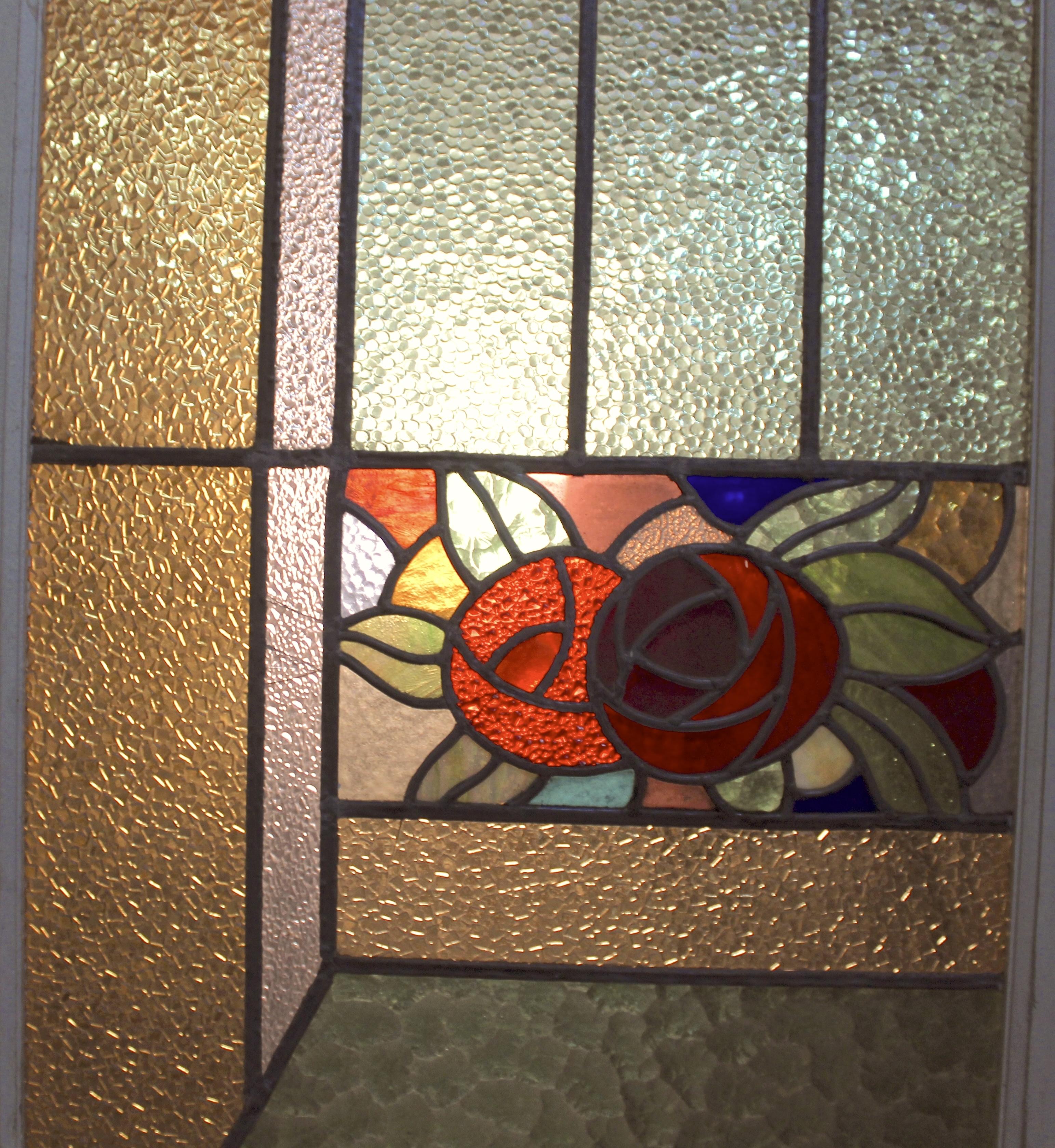 XX secolo Porta Art Deco con Stained Glass 27