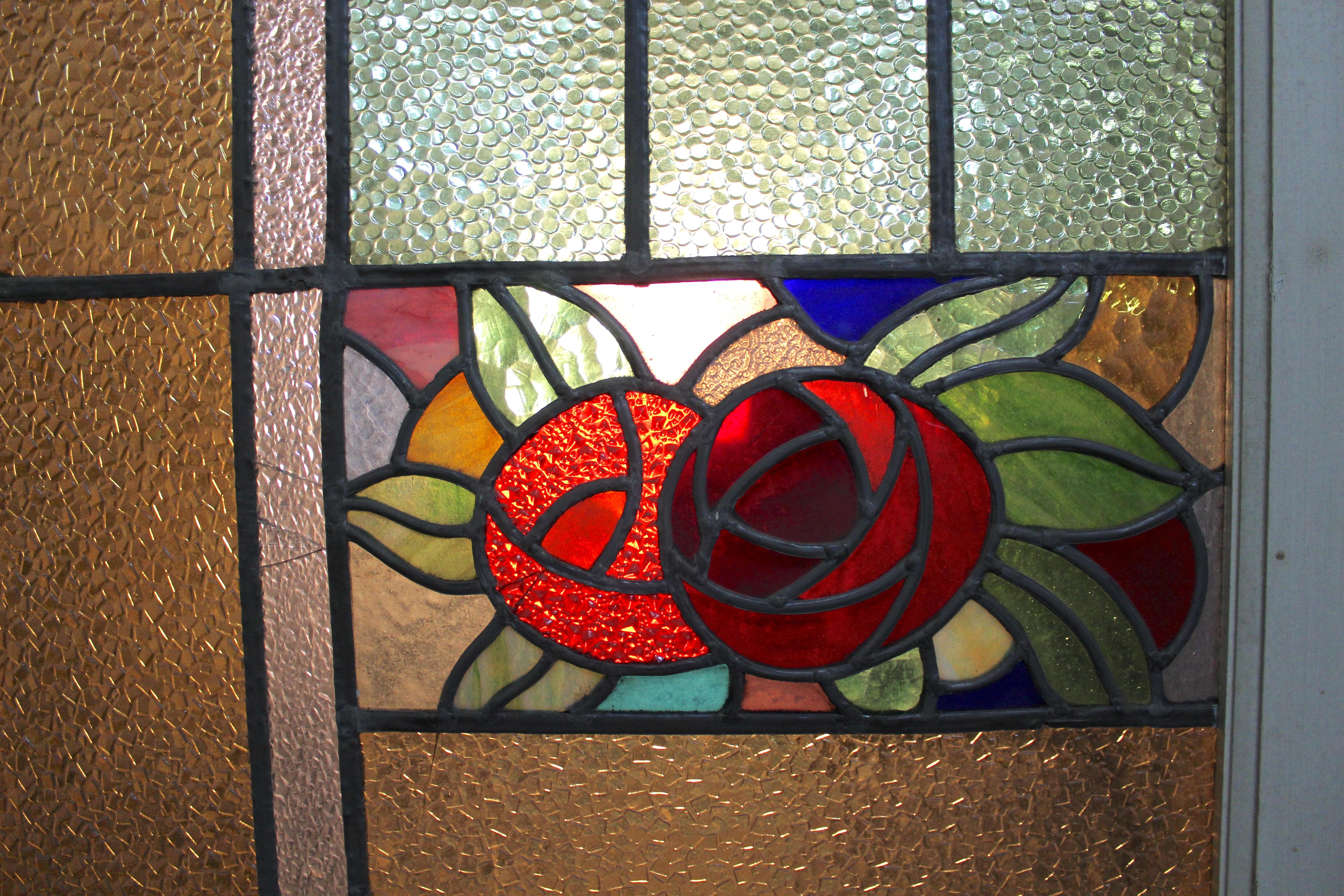 Vetro colorato Porta Art Deco con Stained Glass 27