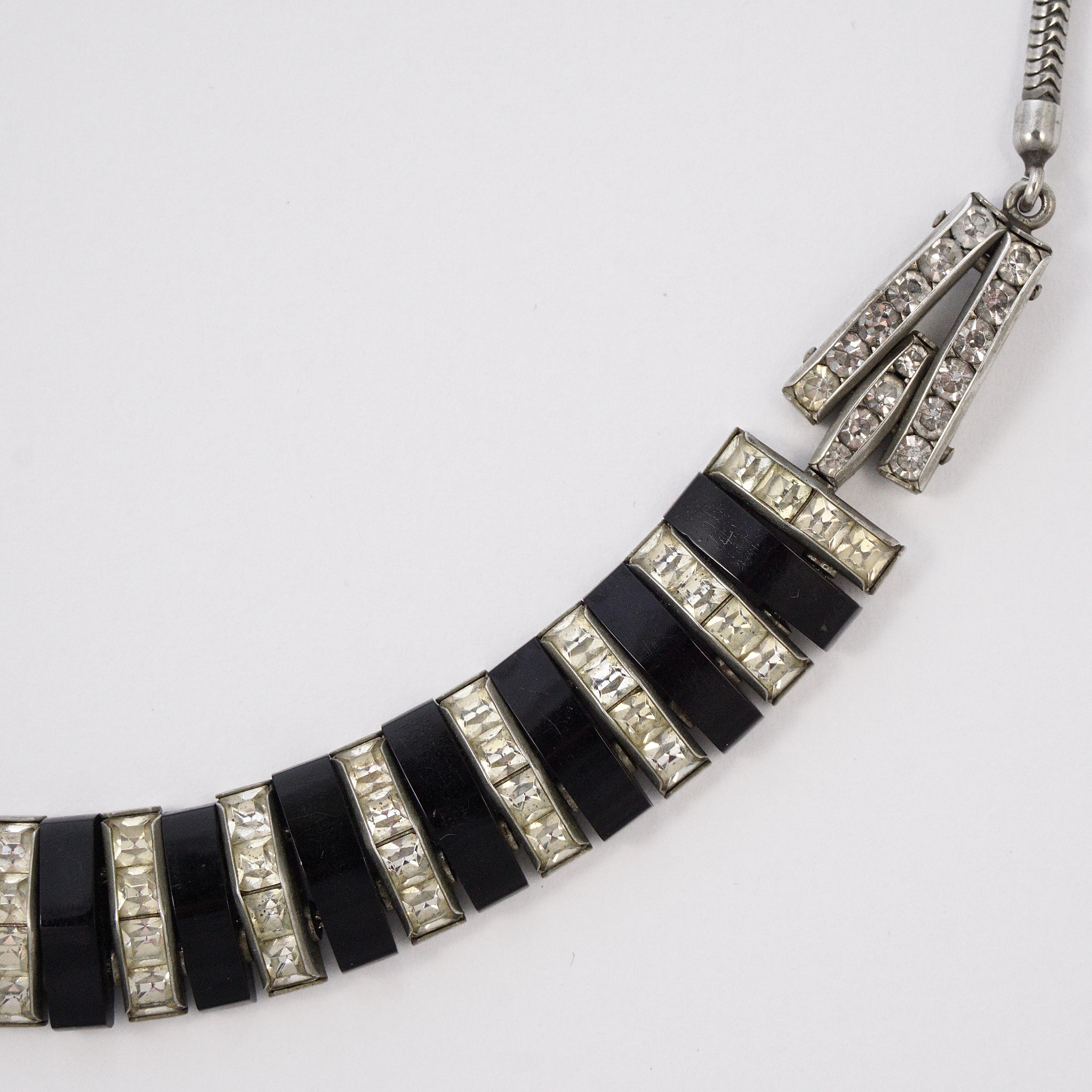 black rhinestone necklace