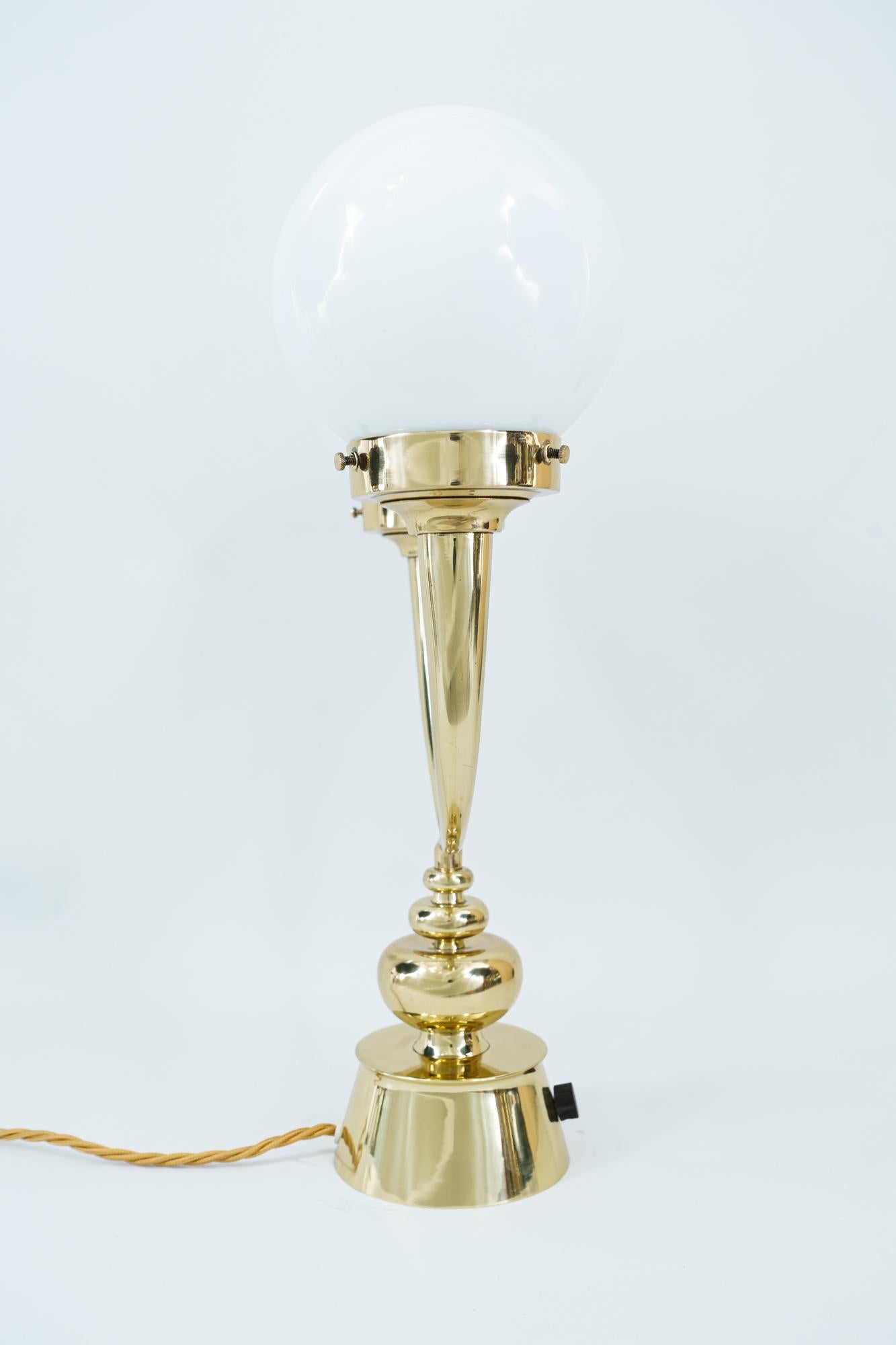 Austrian Art Deco Double Arm Table Lamp, Vienna, circa 1920s For Sale