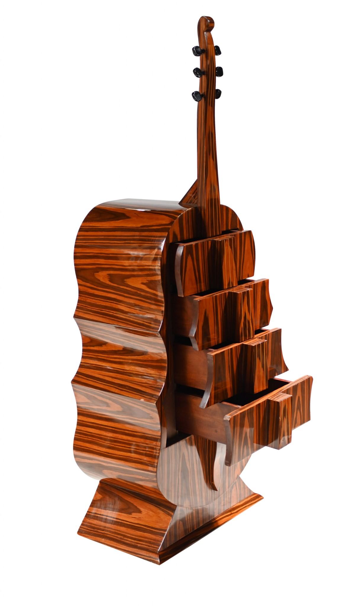 Art Deco Double Bass Cabinet Chest Drawers Rosewood For Sale 2