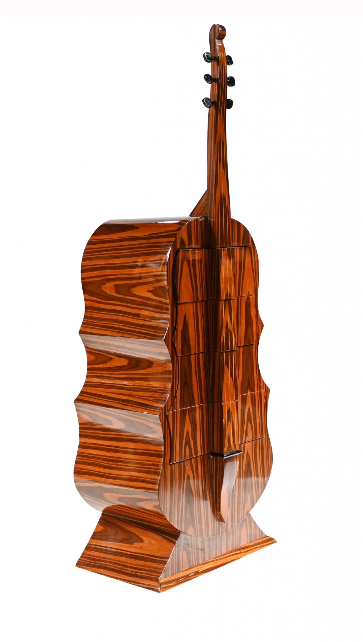 Art Deco Double Bass Cabinet Chest Drawers Rosewood For Sale 4