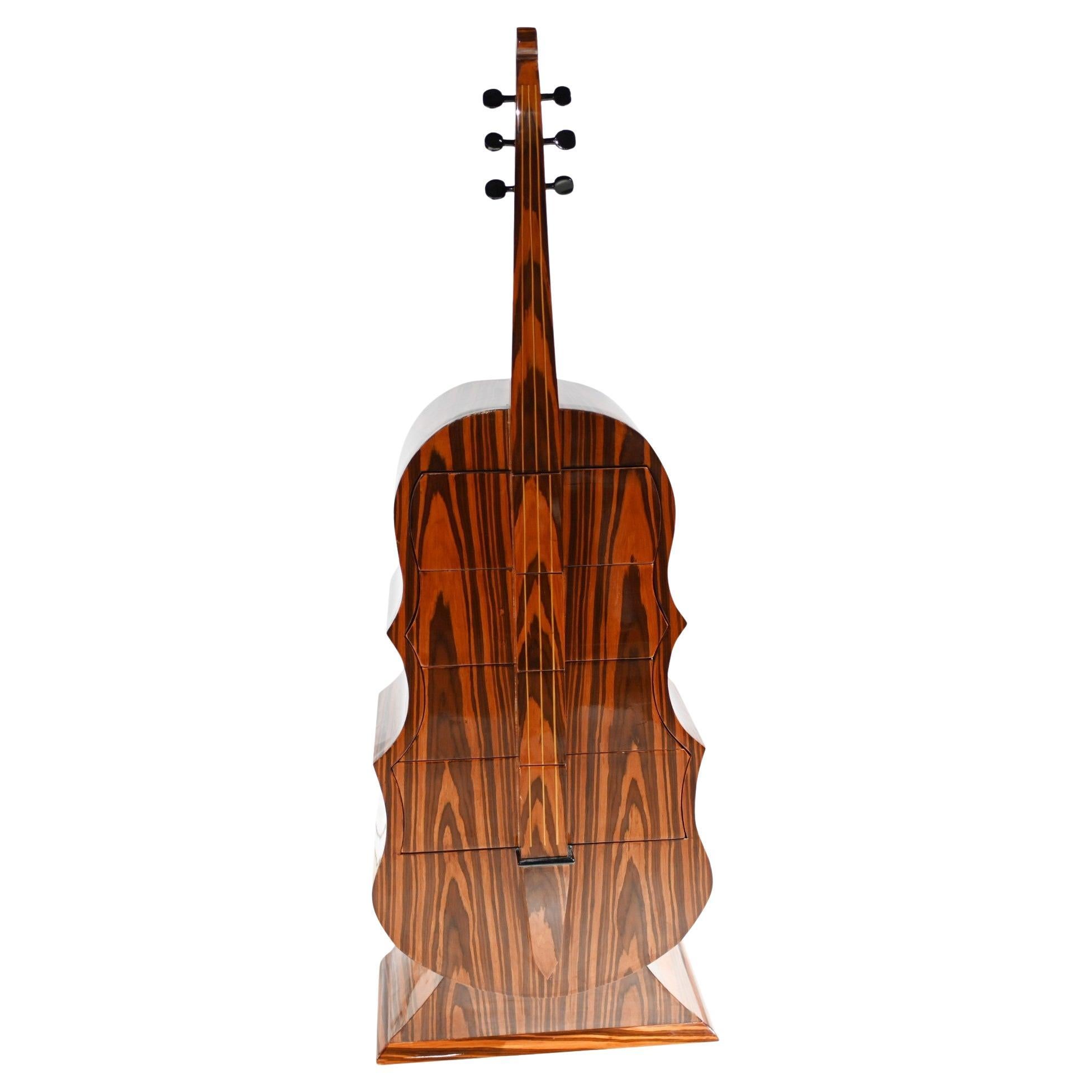 Art Deco Double Bass Cabinet Chest Drawers Rosewood For Sale